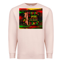 Pale Pink steppin into juneteenth Premium Sweatshirt - Zillion Design Studio