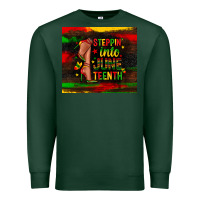 Sports Green steppin into juneteenth Premium Sweatshirt - Zillion Design Studio