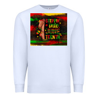 White steppin into juneteenth Premium Sweatshirt - Zillion Design Studio