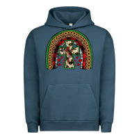 Pigment Midnight Navy cross rainbow Urban Hoodie - JahusDesignShop