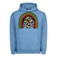 Pigment Pebble Blue cross rainbow Urban Hoodie - JahusDesignShop