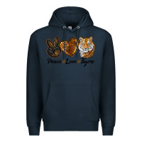 Navy peace love tigers head Premium Hoodie - JahusDesignShop