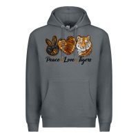 Rock peace love tigers head Premium Hoodie - JahusDesignShop