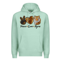 Seafoam peace love tigers head Premium Hoodie - JahusDesignShop