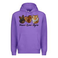 Purple peace love tigers head Premium Hoodie - JahusDesignShop