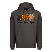 Smoke peace love tigers head Premium Hoodie - JahusDesignShop