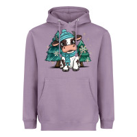 Lavender winter i'm udderly freezing baby cow Heavyweight Hoodie - MaliasSmallBusiness