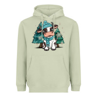 Matcha winter i'm udderly freezing baby cow Heavyweight Hoodie - MaliasSmallBusiness