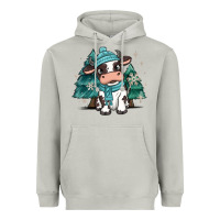 Moon Dust winter i'm udderly freezing baby cow Heavyweight Hoodie - MaliasSmallBusiness