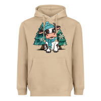 Mushroom winter i'm udderly freezing baby cow Heavyweight Hoodie - MaliasSmallBusiness
