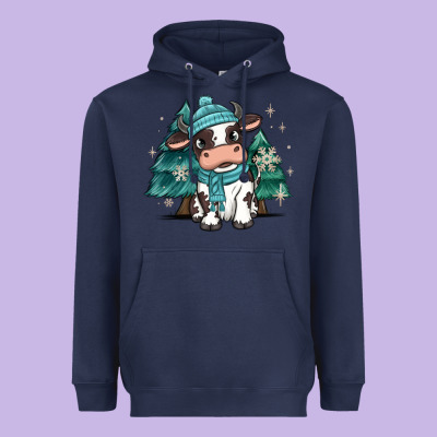 Heavyweight Hoodie winter i'm udderly freezing baby cow
