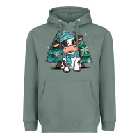 Sage winter i'm udderly freezing baby cow Heavyweight Hoodie - MaliasSmallBusiness