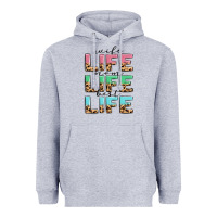 Heather Grey wife life mom life best life Heavyweight Hoodie - MaliasSmallBusiness