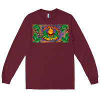 Burgundy life is better around the campfire license plate Long Sleeve Tee - BarkalooDesign