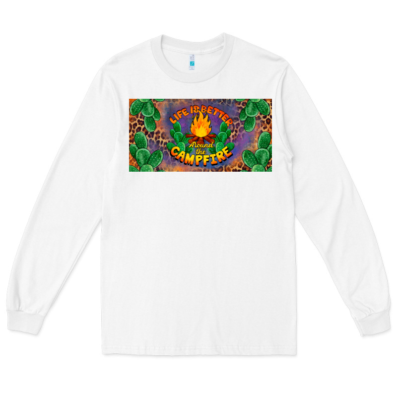 Life Is Better Around The Campfire License Plate Long Sleeve Tee by BarkalooDesign | Teevron