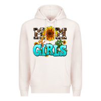 Pale Pink mom of girls Premium Hoodie - AdoDesignShop