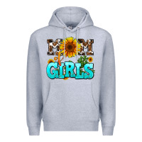 Heather Grey mom of girls Premium Hoodie - AdoDesignShop