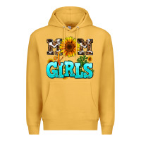 Mustard mom of girls Premium Hoodie - AdoDesignShop