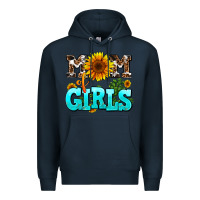 Navy mom of girls Premium Hoodie - AdoDesignShop