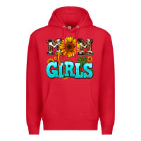 Red mom of girls Premium Hoodie - AdoDesignShop