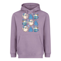 Lavender santa claus doodles christmas Heavyweight Hoodie - MaliasSmallBusiness