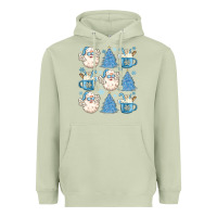 Matcha santa claus doodles christmas Heavyweight Hoodie - MaliasSmallBusiness