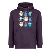 Plum santa claus doodles christmas Heavyweight Hoodie - MaliasSmallBusiness