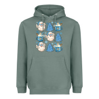 Sage santa claus doodles christmas Heavyweight Hoodie - MaliasSmallBusiness
