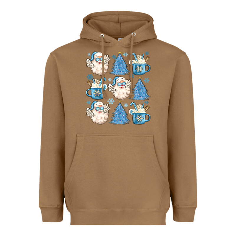Santa Claus Doodles Christmas Heavyweight Hoodie by MaliasSmallBusiness | Teevron
