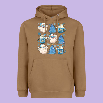 Heavyweight Hoodie santa claus doodles christmas