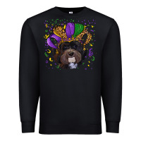 Black mardi gras hat havanese dog Premium Sweatshirt - RanaPortraitStore