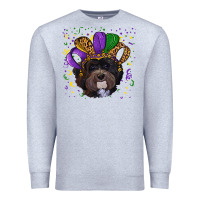 Heather Grey mardi gras hat havanese dog Premium Sweatshirt - RanaPortraitStore