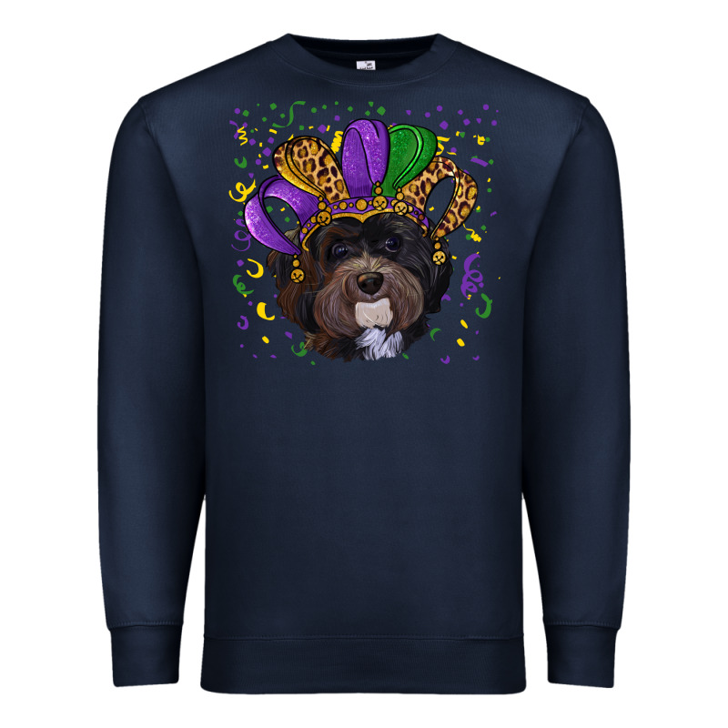 Mardi Gras Hat Havanese Dog Premium Sweatshirt by RanaPortraitStore | Teevron