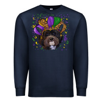 Navy mardi gras hat havanese dog Premium Sweatshirt - RanaPortraitStore