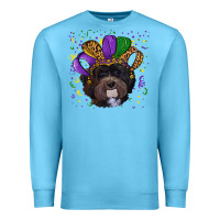 Ocean Blue mardi gras hat havanese dog Premium Sweatshirt - RanaPortraitStore