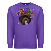 Purple mardi gras hat havanese dog Premium Sweatshirt - RanaPortraitStore