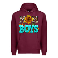 Burgundy mom of boys Premium Hoodie - AdoDesignShop