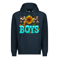 Navy mom of boys Premium Hoodie - AdoDesignShop