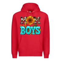 Red mom of boys Premium Hoodie - AdoDesignShop