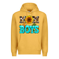 Mustard mom of boys Premium Hoodie - AdoDesignShop