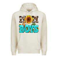 Oatmeal Heather mom of boys Premium Hoodie - AdoDesignShop