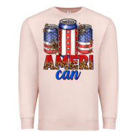 Pale Pink Ameri can Premium Sweatshirt - texasbilliewilder