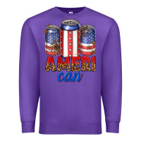 Purple Ameri can Premium Sweatshirt - texasbilliewilder