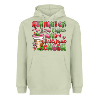 Matcha running on iced coffee and christmas cheer Heavyweight Hoodie - MaliasSmallBusiness