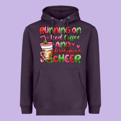 Heavyweight Hoodie running on iced coffee and christmas cheer
