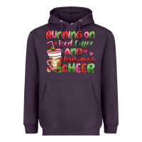 Plum running on iced coffee and christmas cheer Heavyweight Hoodie - MaliasSmallBusiness