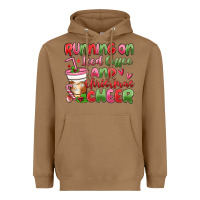 Toasted Coconut running on iced coffee and christmas cheer Heavyweight Hoodie - MaliasSmallBusiness