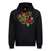 Black cactus christmas texas map Urban Hoodie - JahusDesignShop