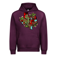 Mauve Wine cactus christmas texas map Urban Hoodie - JahusDesignShop