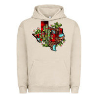 Pigment French Oak cactus christmas texas map Urban Hoodie - JahusDesignShop